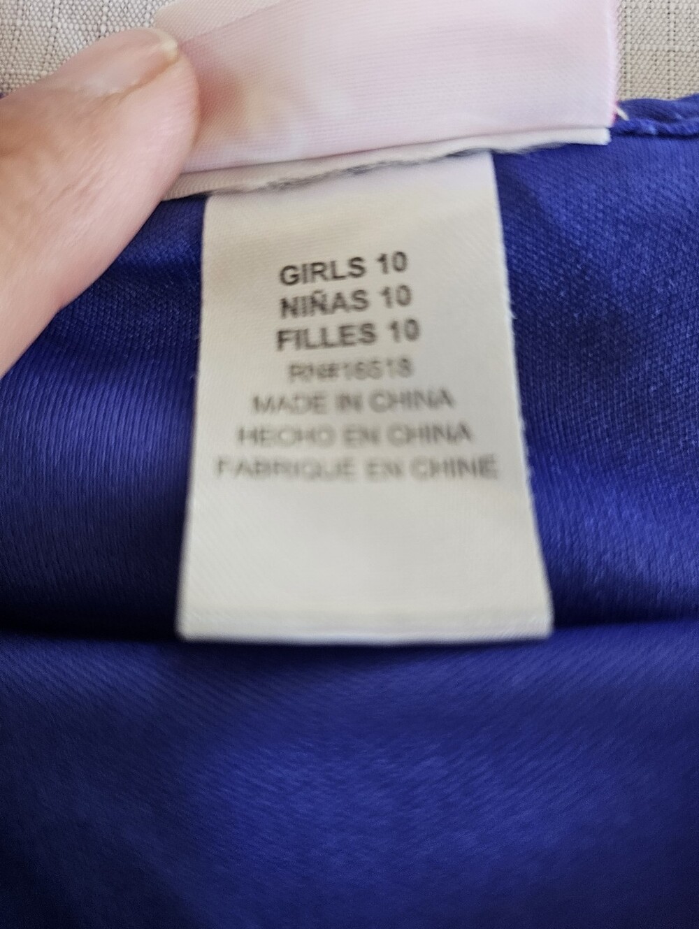 Bloome Girls Crochet Lace Lined Tiered Royal Blue Sleeveless Dress Girls Sz 10 - Picture 6 of 9